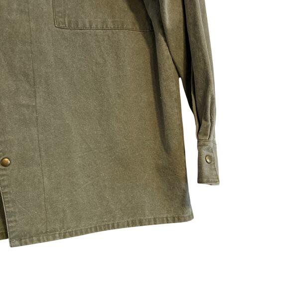 Vintage 90s Army Green Double Breasted Lightweight Skater Cotton Jacket Sz Small - Picture 9 of 16